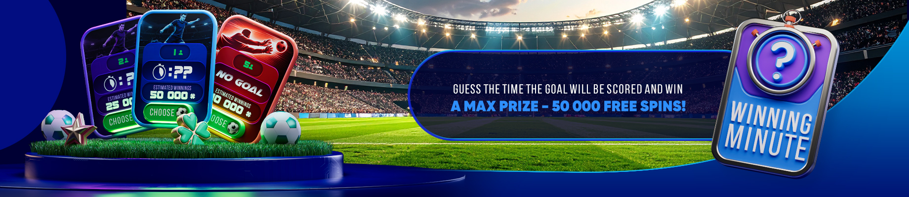 Winning Minute football promotion at Crocobet Ireland with a 50,000 free spins prize